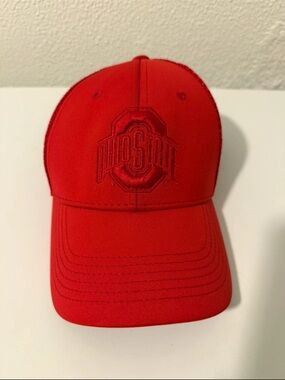 Men's Red Ohio State Embroidered Baseball Cap - Unbranded